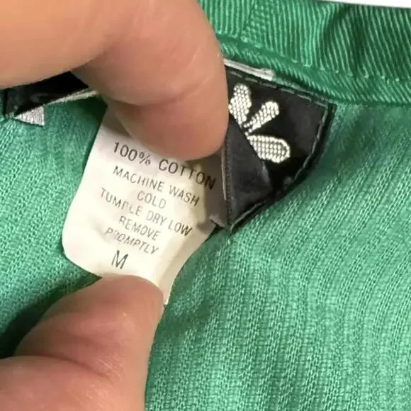 CHI Green Corduroy Vest Multicolor Trim – Size M - Picture 3 of 5